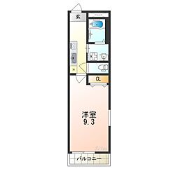 フジパレス湊駅北サウス 1Kの間取図画像