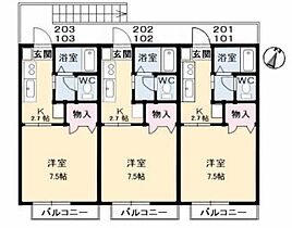 サンライズ21 A0201 ｜ 岡山県総社市井手366-3（賃貸アパート1K・2階・24.85㎡） その3