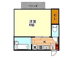 リエル大塚 1Kの間取図画像