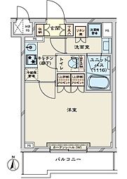 ルーブル川崎鷺沼 1Kの間取図画像
