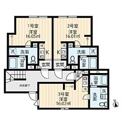 フィオーレ金町 ワンルームの間取図画像
