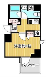 SHOKENレジデンス横浜鶴見4 1Kの間取図画像