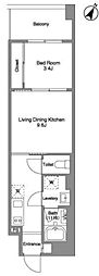 BPRレジデンス練馬富士見台 1LDKの間取図画像