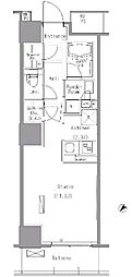 パークアクシス豊洲 1Kの間取図画像
