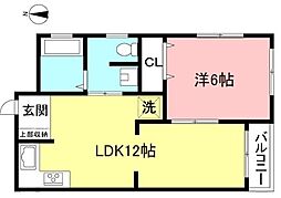 しぶやグランドハイツ 1LDKの間取図画像