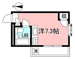 グランデ喜多見 ワンルームの間取図画像