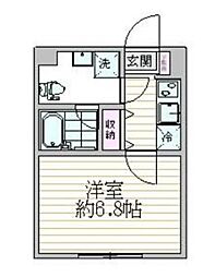エスジーコートときわ台 1Kの間取図画像