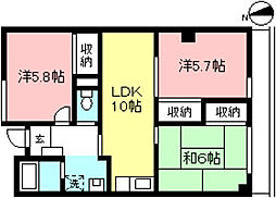 プリマヴィラ 3LDKの間取図画像