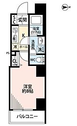 プレール・ドゥーク中野富士見町 1Kの間取図画像