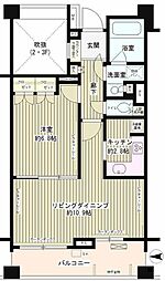 クラッサ成城 3階1LDKの間取り