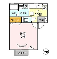 モア・紫竹 1Kの間取図画像