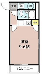 東洋マンション ワンルームの間取図画像