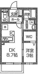 Espoir 1DKの間取図画像