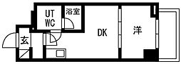 トラディス錦糸町 7階1DKの間取り