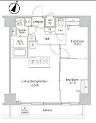 ファミルート船堀 2LDKの間取図画像