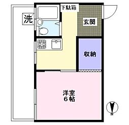第5TKCビル 1Kの間取図画像