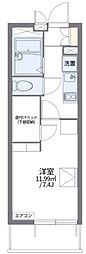 レオパレスYOSHIKO 1階1Kの間取り