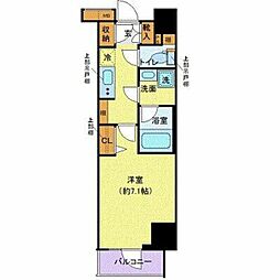 ジェノヴィア秋葉原スカイガーデン 1Kの間取図画像