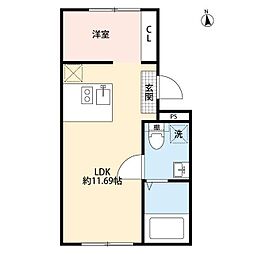 東急大井町線 戸越公園駅 徒歩2分の賃貸マンション 4階1LDKの間取り