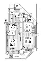 都営浅草線 馬込駅 徒歩6分の賃貸マンション 3階1LDKの間取り