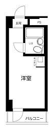 トップルーム品川 ワンルームの間取図画像