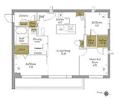 ウィズプラス西新宿 00102 ｜ 東京都新宿区西新宿４丁目28-25（賃貸マンション3LDK・1階・73.98㎡） その2