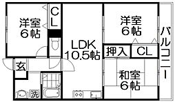 パークサイドスクエア 3LDKの間取図画像