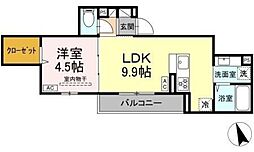 Asset-Court調布ヶ丘 2階1LDKの間取り