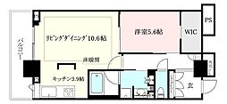 ベイクレストタワー 1LDKの間取図画像