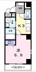 サニー・サイト 1Kの間取図画像