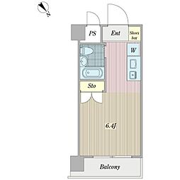 モナーク相模原参番館 ワンルームの間取図画像