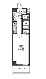 東急大井町線 尾山台駅 徒歩9分の賃貸マンション 3階1Kの間取り