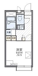 レオパレスエメラルドグリーン 1Kの間取図画像
