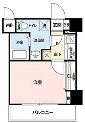 グリフィン横浜・戸部駅前 1Kの間取図画像