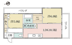 (シニア限定)ヘーベルヴィレッジ高円寺北～ルティルオプス高円 2LDKの間取図画像