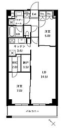 ザ・ケンジントン・レジデンスときわ台 2LDKの間取図画像