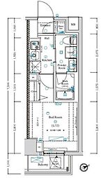 JR山手線 目黒駅 徒歩10分の賃貸マンション 1階1Kの間取り