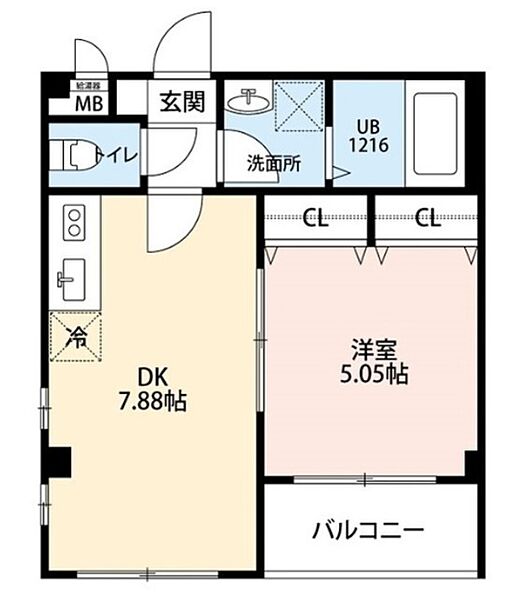 アンプルールフェール　ＢＯＮＮＥ ｜埼玉県川口市大字里(賃貸マンション1DK・3階・30.78㎡)の写真 その2