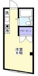 見次パークマンション 3階ワンルームの間取り