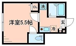 バーミープレイス上板橋 1階1Kの間取り