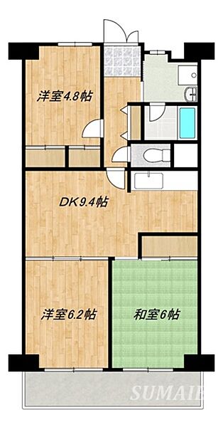 メイツ川口 906｜埼玉県川口市本町２丁目(賃貸マンション3DK・9階・61.90㎡)の写真 その2