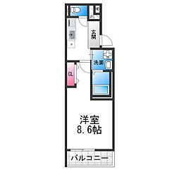 堺市北区新金岡町5丁アパート 1Kの間取図画像