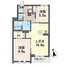 ワキュウ 00102 ｜ 茨城県土浦市真鍋５丁目6-3（賃貸マンション2LDK・1階・72.01㎡） その2