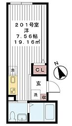 COLINA大岡山 ワンルームの間取図画像