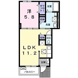 グランジュール 1LDKの間取図画像
