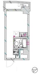シティープラザ南麻布 ワンルームの間取図画像
