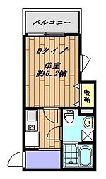リヴテラス立川 1階1Kの間取り