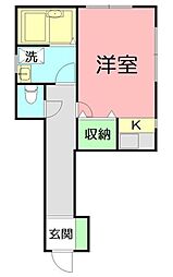 カーサ茅ヶ崎 ワンルームの間取図画像