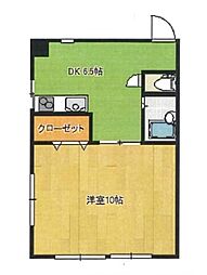 モナーク西池袋 3階1DKの間取り