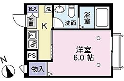 ウィステリア高円寺 1階1Kの間取り